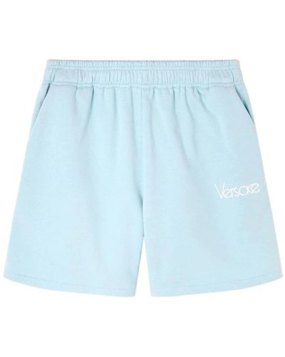 Versace Shorts azul con logo