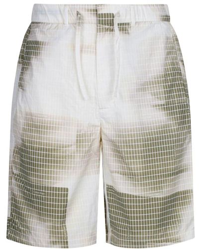 Calvin Klein Leichte diffuse gitter shorts in weiß - Grau
