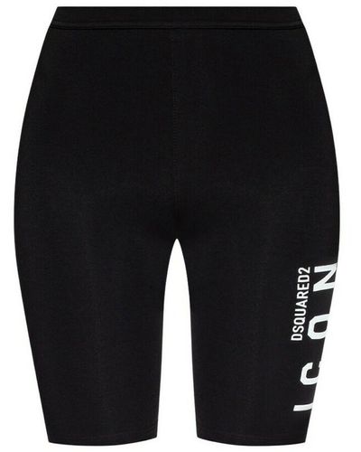 DSquared² Cropped leggings with logo - Noir
