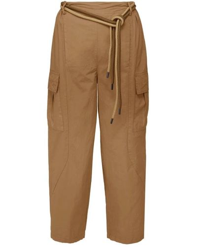 Bomboogie Straight Trousers - Natural