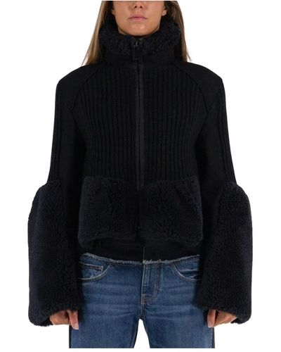 Sacai Jackets > faux fur & shearling jackets - Noir