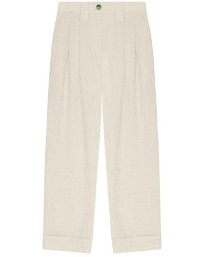 Ganni Wide Trousers - White