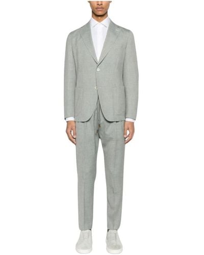 Eleventy Single Breasted Suits - Grey