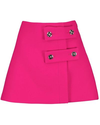 Versace Kurzer mini-rock einfarbig - Pink