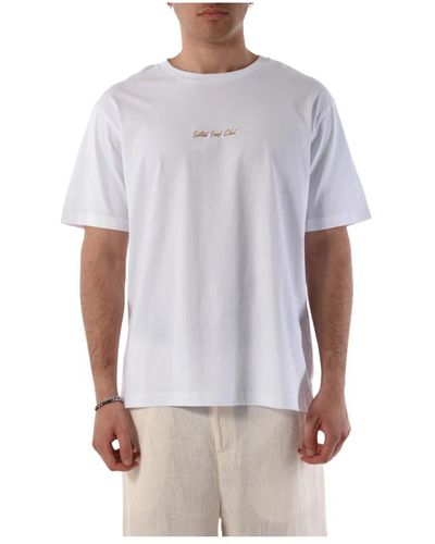 The Silted Company Baumwoll-t-shirt mit frontdruck - Blau