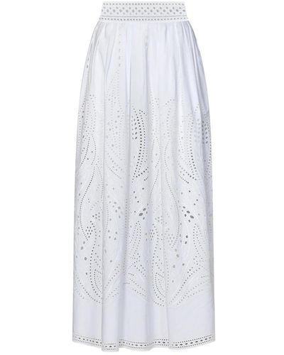 Alberta Ferretti Midi Skirts - White