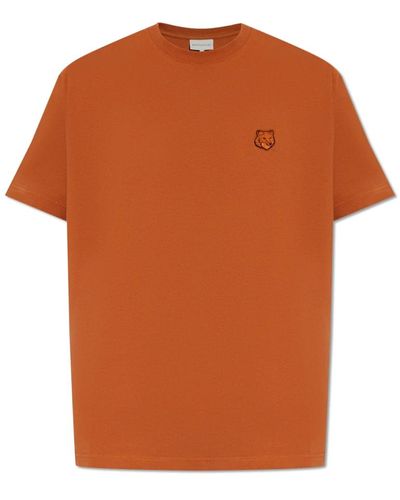 Maison Kitsuné T-shirt con logo - Arancione