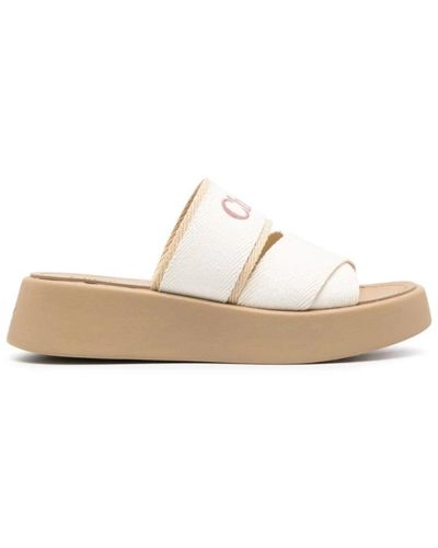 Chloé Sandalen mit überkreuztem riemen - Weiß