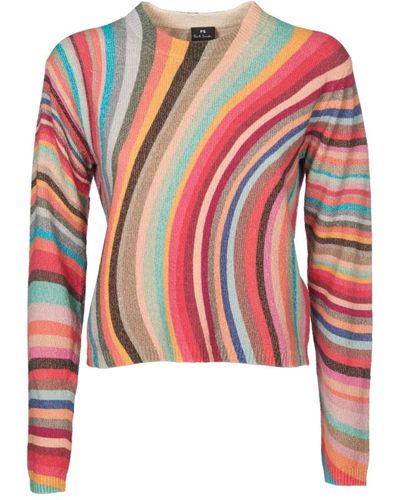 PS by Paul Smith Round-Neck Knitwear - Red