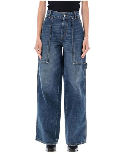 Stella McCartney Dunkelblaue vintage cargo denim jeans