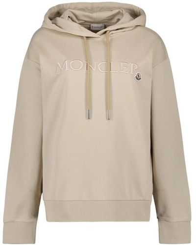 Moncler Logo hoodie sweatshirt - Natur