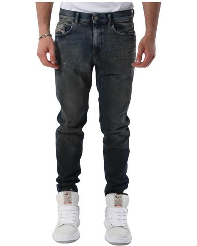 DIESEL Slim fit destroyer jeans - Blau