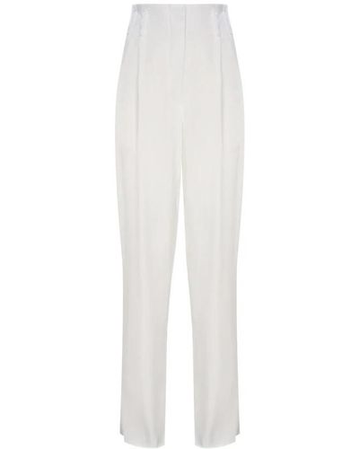 Genny Straight Trousers - White