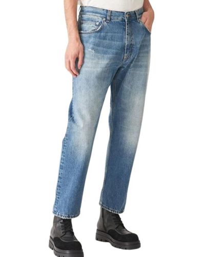 Mauro Grifoni Jeans > straight jeans - Bleu