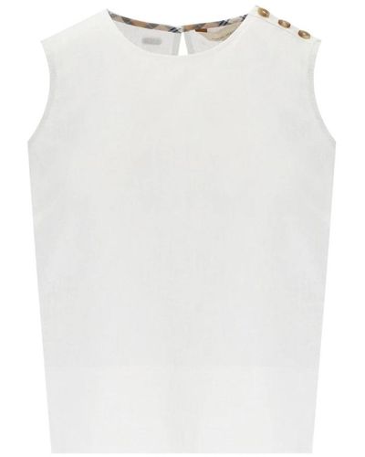 Barbour Tops > sleeveless tops - Blanc