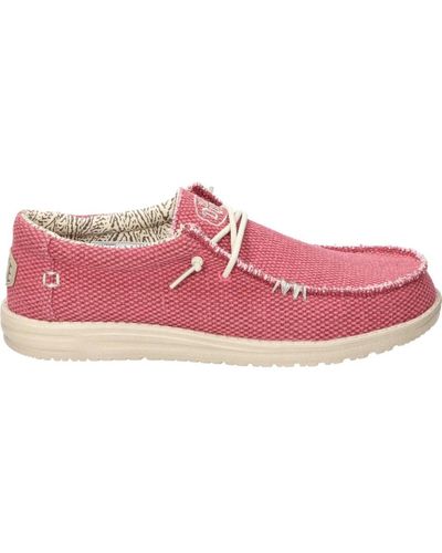 Hey Dude Shoes > flats > laced shoes - Rose