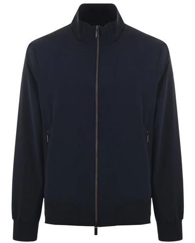 Rrd Stylischer zip-through sweatshirt jacken & mäntel - Blau