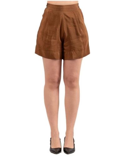 Hanita Short Shorts - Brown