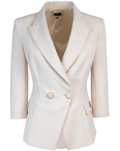 Elisabetta Franchi Jackets > blazers - Blanc