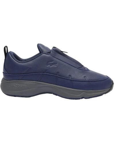 Lacoste Sneakers vintage urban style con zip per uomo - Blu