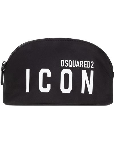 DSquared² Wash bag with logo - Nero