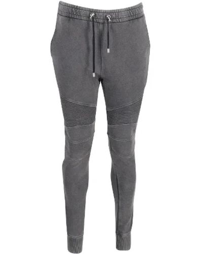Balmain Baumwoll joggers-shorts-röcke, ultimativer komfort und stil - Grau