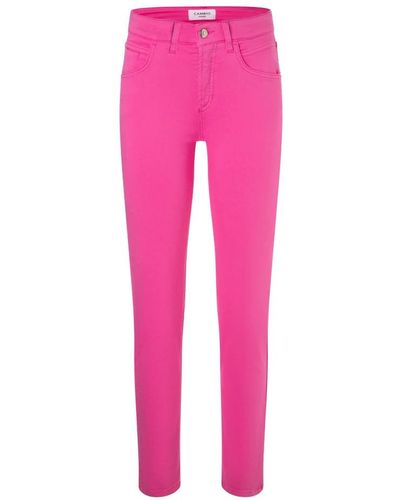 Cambio Slim-Fit Trousers - Pink