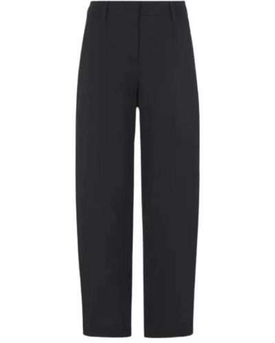 Giorgio Armani Pantalones negros de seda con aberturas ajustables