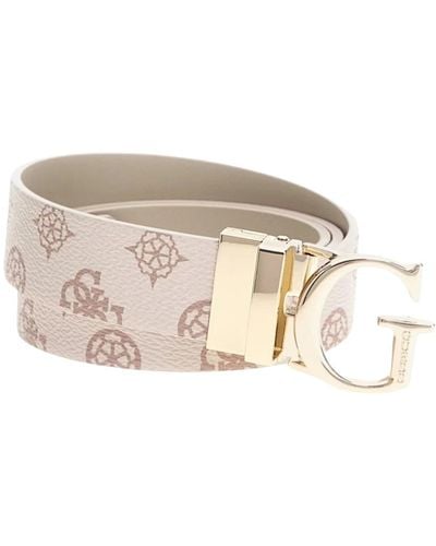 Guess Cinturón reversible - Blanco