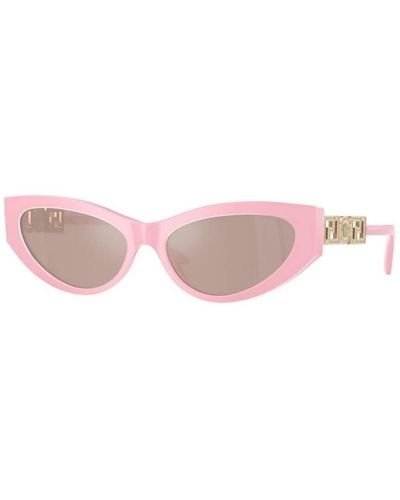 Versace Rosa spiegel sonnenbrille,rosa claro silber spiegel sonnenbrille - Pink