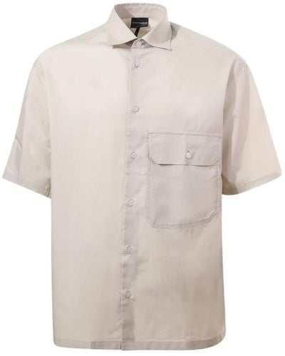 Emporio Armani Short Sleeve Shirts - Natural