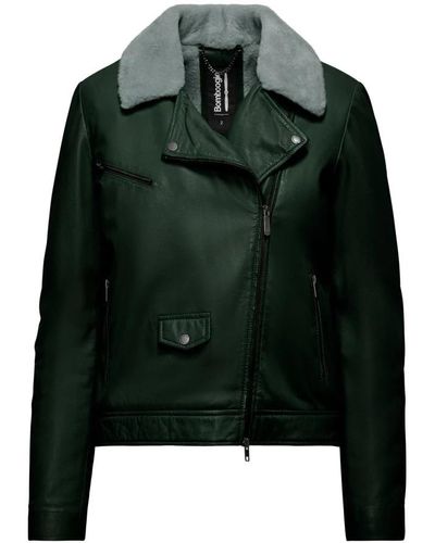 Bomboogie Leather Jackets - Green