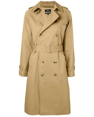 A.P.C. Trench Coats - Natural