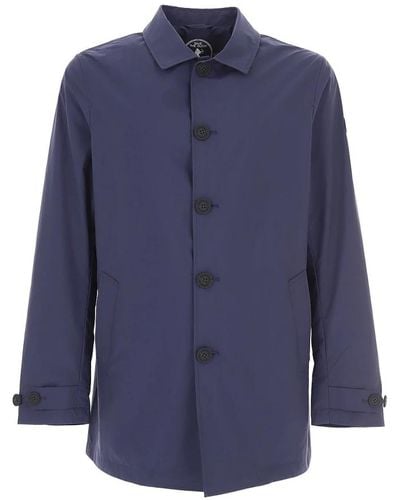 Save The Duck Single-Breasted Coats - Blue