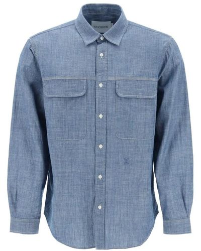 Closed Cotton chambray shirt for - Blu
