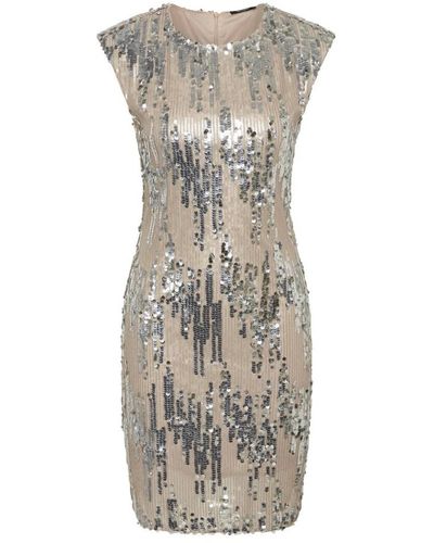 Bruuns Bazaar Vestido plateado con lentejuelas modelo tulsibbdemi - Gris
