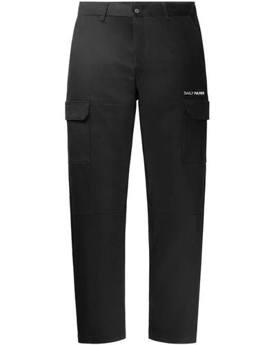 Daily Paper Straight Trousers - Black