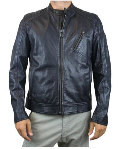 Belstaff Jackets > leather jackets - Bleu
