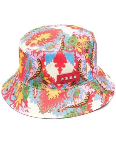 Etro Paisley-print bucket hat - Rouge