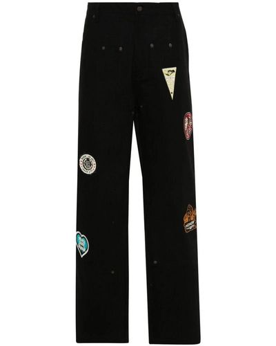 Honor The Gift Vintage patched denim jeans - Nero