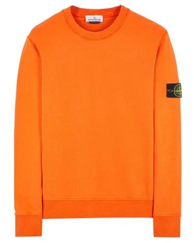 Stone Island Sweatshirts - Orange