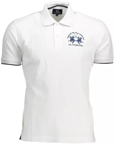 La Martina Polo shirt con dettagli a contrasto - Bianco