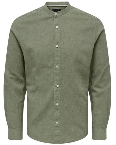 Only & Sons Camicia elegante per uomo - Verde