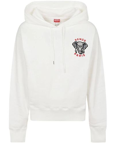 KENZO Elephant classic hoodie - Bianco