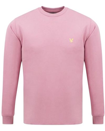 Lyle & Scott Lässiger crewneck sweatshirt für männer - Pink