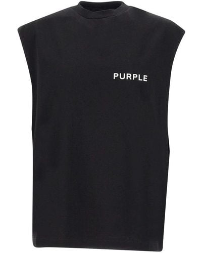 Purple Brand Sleeveless Tops - Black
