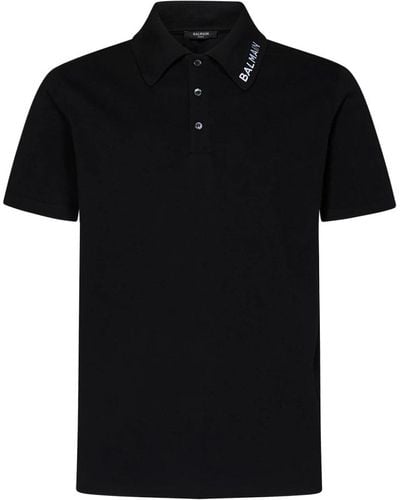 Balmain Polo Shirts - Black