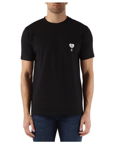 RICHMOND Regular fit logo besticktes t-shirt - Schwarz