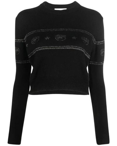 Chiara Ferragni Round-Neck Knitwear - Black