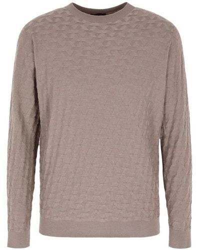 Giorgio Armani Round-Neck Knitwear - Grey